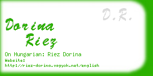dorina riez business card